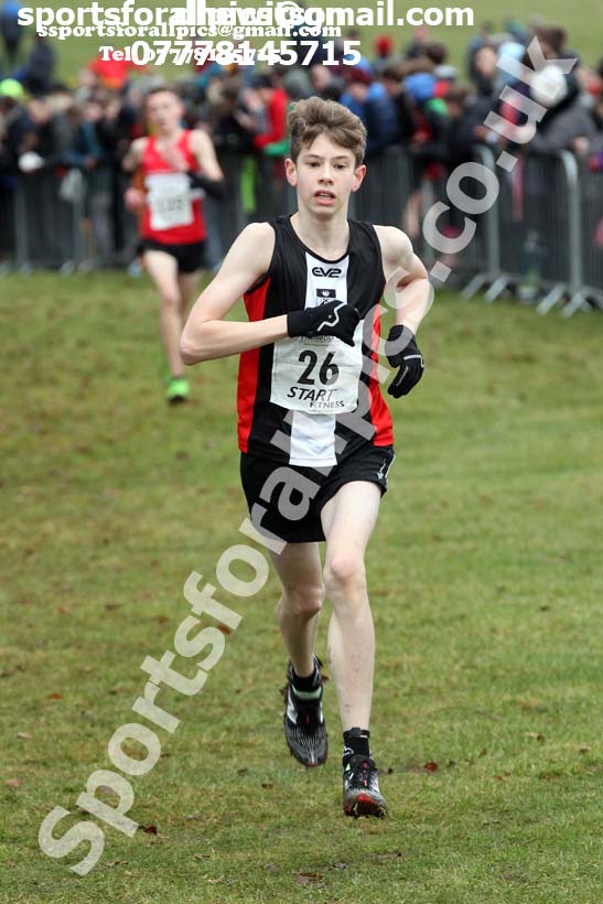 Boys under-15s Northern Cross Country Champs., Camp Hill Estate, Kirklington.  Photo: David T. Hewitson/Sports for All Pics